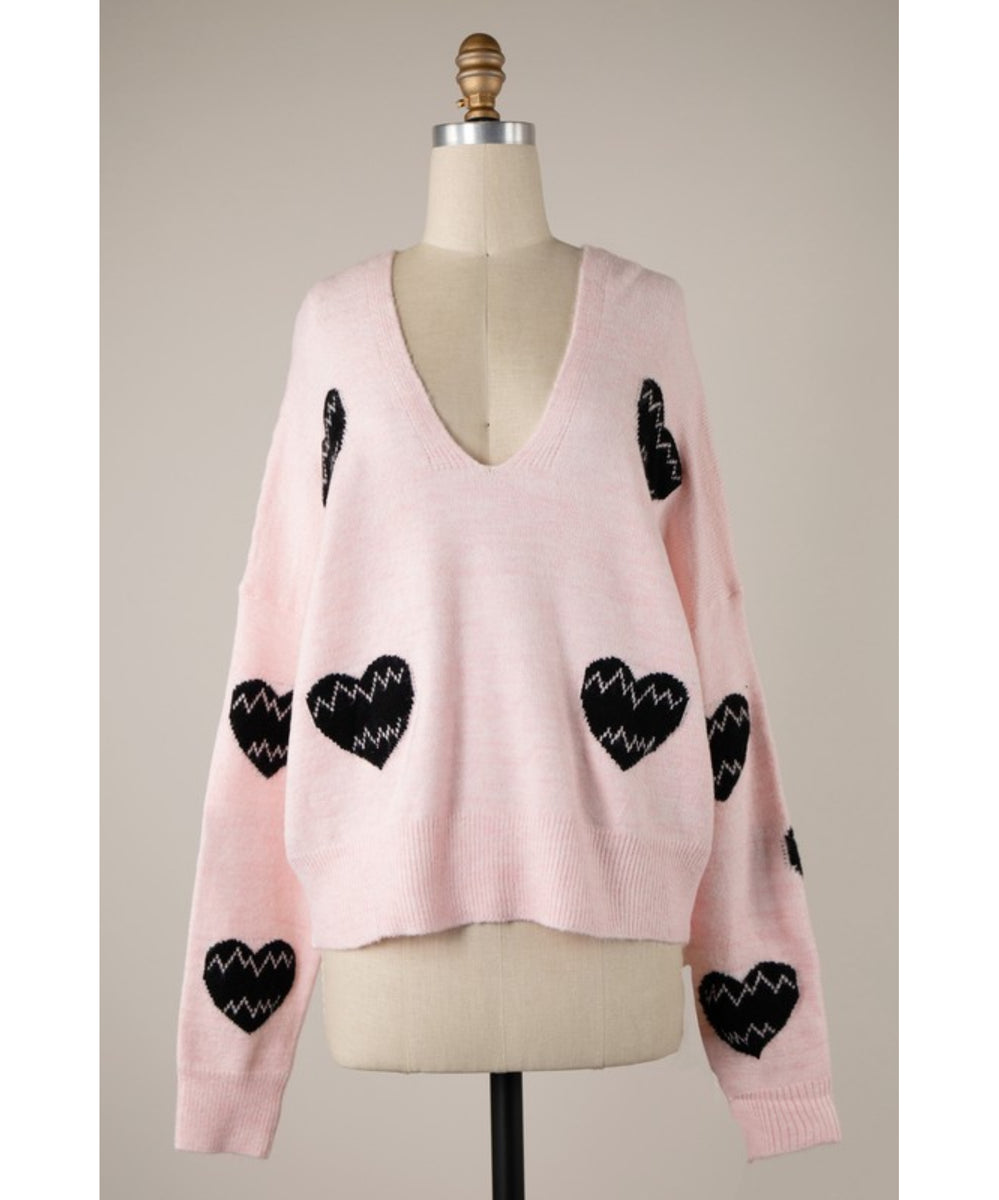 Blushing hot sale heart sweater