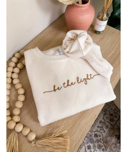 Be the Light Embroidered Crewneck Sweatshirt