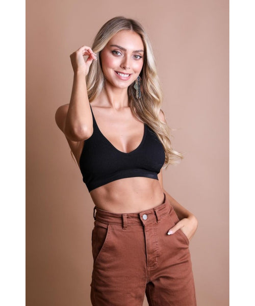 Lace/Racerback Bralette - Black