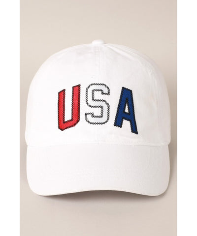 USA Baseball Hat - White