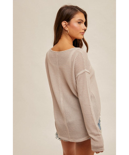 Textured Long Sleeve Tee