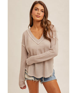 Textured Long Sleeve Tee