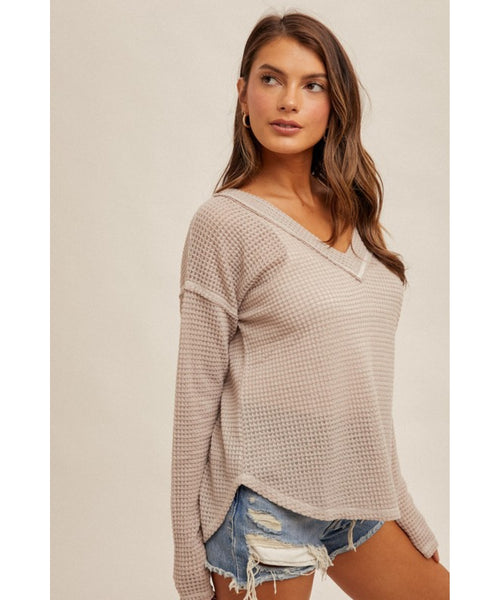 Textured Long Sleeve Tee