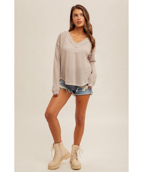 Textured Long Sleeve Tee