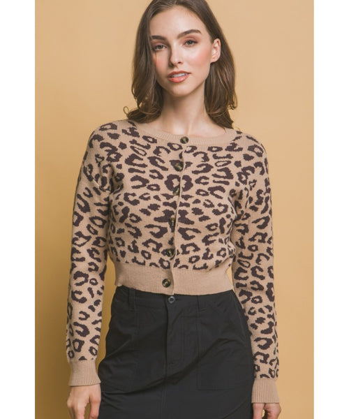 Leopard Print Cardigan