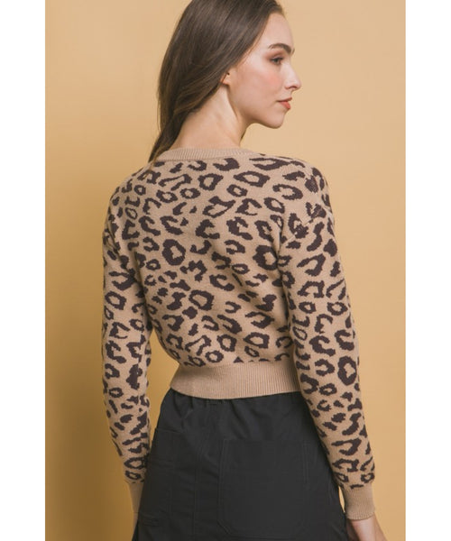 Leopard Print Cardigan