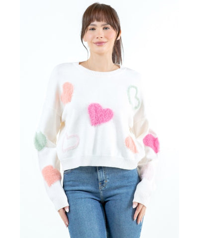 Heart to Handle Knit Sweater - Ivory