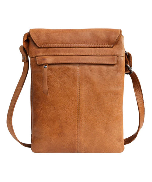 Mic Leather Crossbody - Cognac