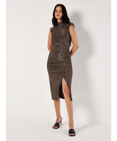 Celeste Sparkle Mock Neck Dress