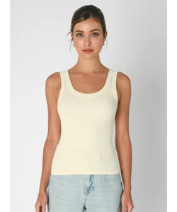 Reversible Ribbed Tank - Buttercream