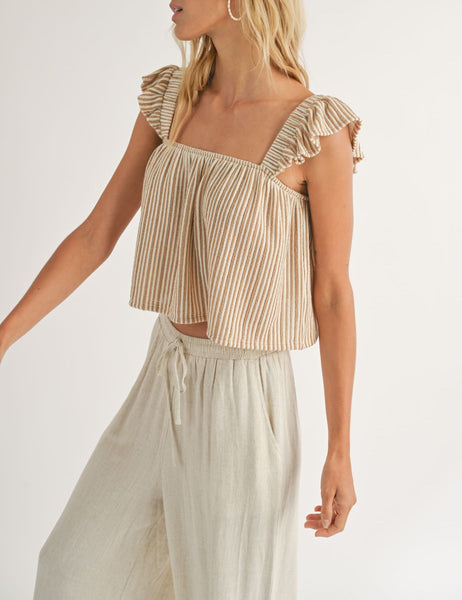 Venezia Ruffle Sleeve Tank Top