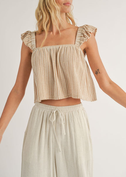 Venezia Ruffle Sleeve Tank Top