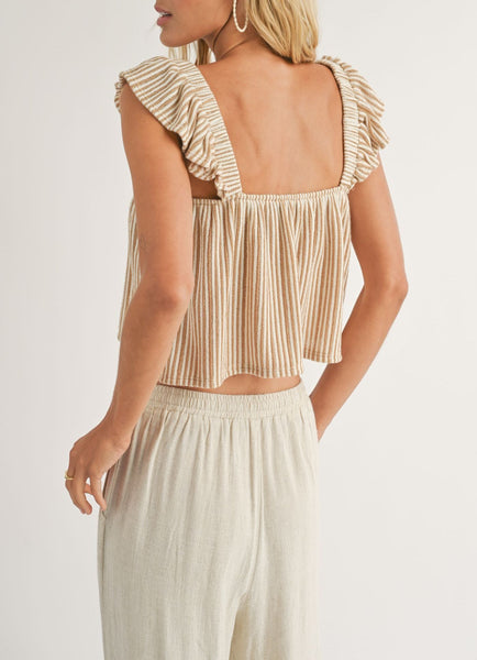 Venezia Ruffle Sleeve Tank Top