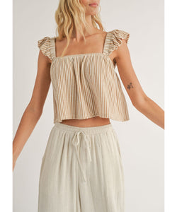 Venezia Ruffle Sleeve Tank Top