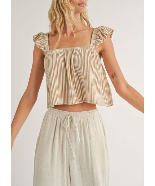 Venezia Ruffle Sleeve Tank Top