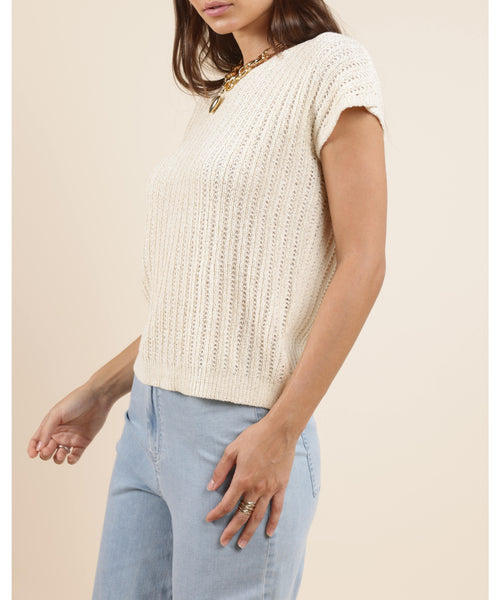 Tisha Short Sleeve Knit Top