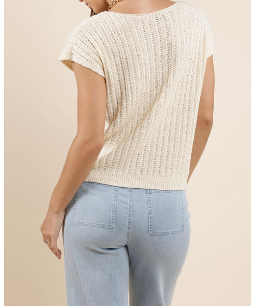 Tisha Short Sleeve Knit Top