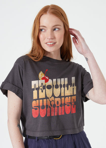 Tequila Sunrise Cropped Graphic Tee