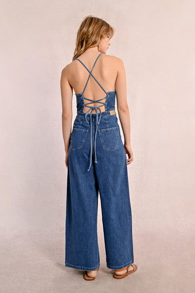 Vivien Denim Jumpsuit - Dark Denim
