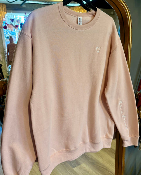 She is Strong Embroidered Crewneck Sweatshirt