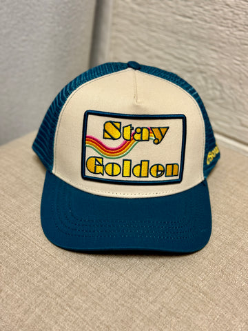 Stay Golden Trucker Hat - Teal