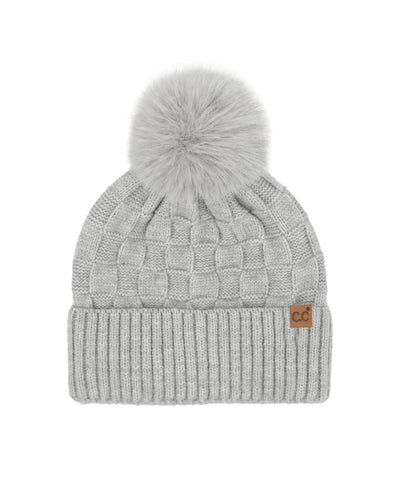 CC Beanie - Woven Checkered - Grey