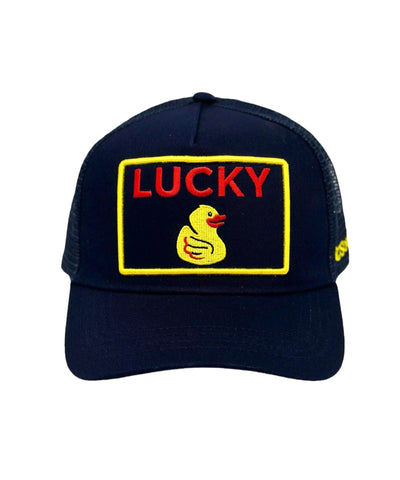 Lucky Duck Trucker Hat - Indigo