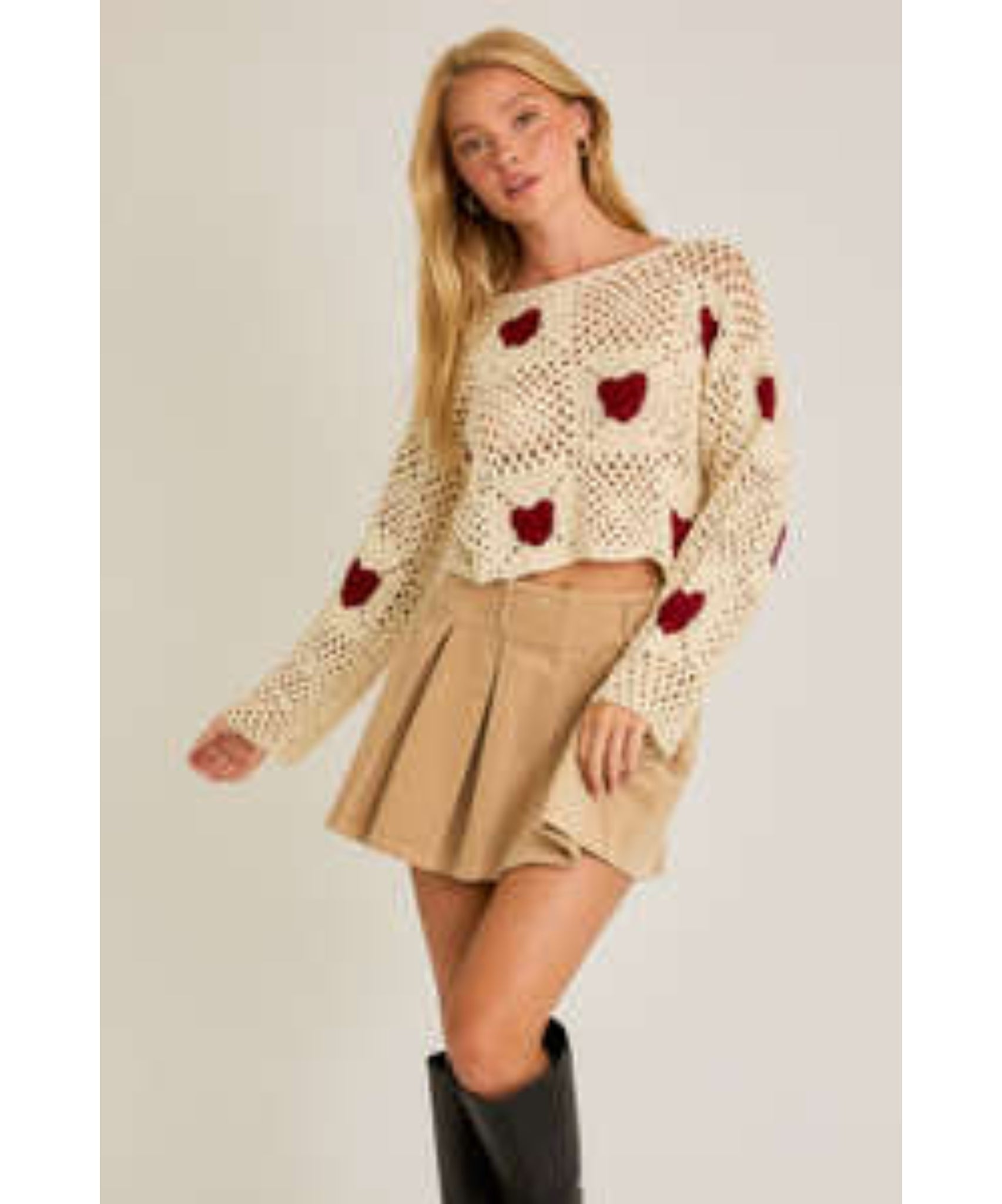 Lover Crochet Knit Sweater