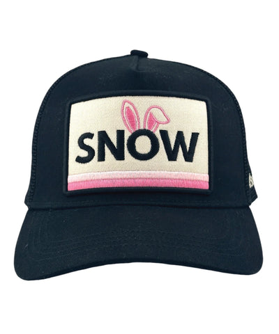 Snow Bunny Trucker Hat - Black