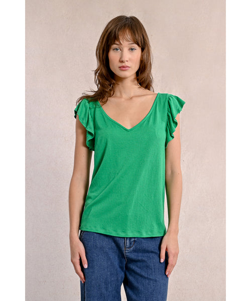 Bowie Ruffle Sleeve Tank Top