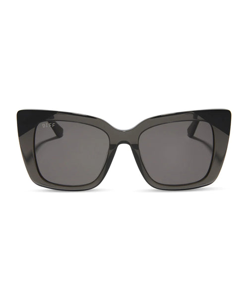 DIFF Sunglasses - Lizzy Black Smoke + Grey