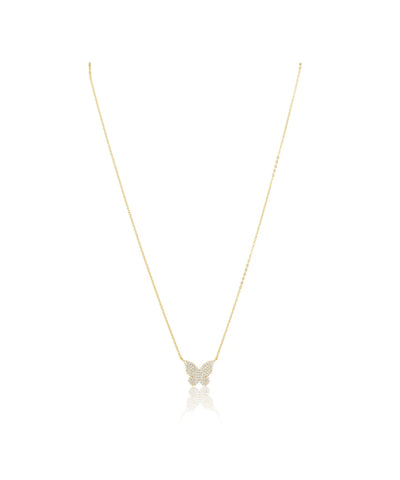 Elyse Pave Butterfly Necklace