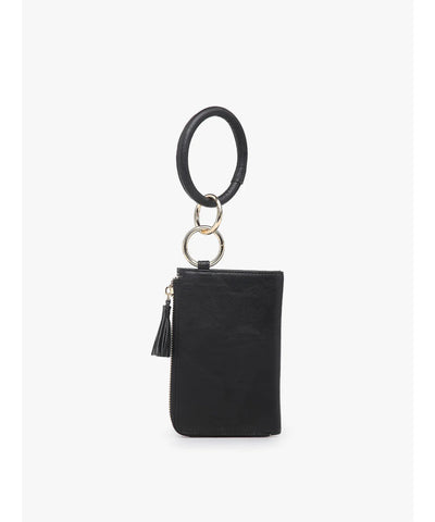 Vegan Bangle Wristlet - Black