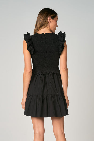 Nora Ruffle Sleeve Mini Dress